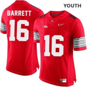 Nike J.T. Barrett OSU No.16 Diamond Quest Playoff - Scarlet Red - Youth Football Jersey