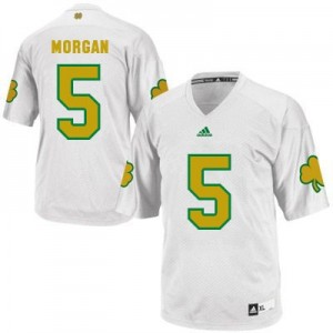 Adida Nyles Morgan Notre Dame Fighting Irish No.5 Shamrock Series Youth - White Football Jersey