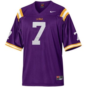 Nike Patrick Peterson LSU Tigers No.7 Mesh - Purple Football Jersey