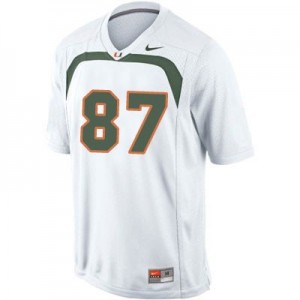 Nike Reggie Wayne Miami Hurricanes No.87 - White Football Jersey