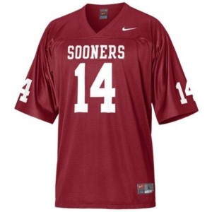 Nike Sam Bradford Oklahoma Sooners No.14 Youth - Crimson Red Football Jersey