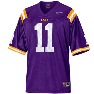 Nike Spencer Ware LSU Tigers No.11 Mesh - Purple Football Jersey