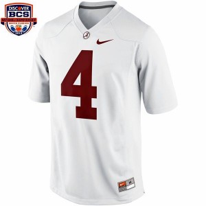 Nike T.J. Yeldon Alabama Crimson Tide No.4 BCS Bowl Patch Youth - White Football Jersey