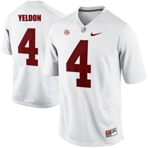 Nike T.J. Yeldon Alabama Crimson Tide No.4 - White Football Jersey