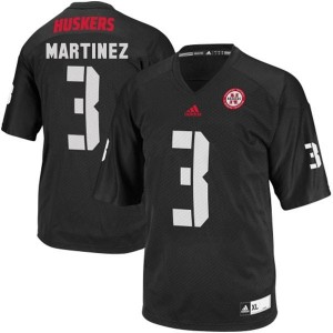 Adida Taylor Martinez Nebraska Cornhuskers No.3 Youth - Black Football Jersey