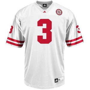 Adida Taylor Martinez Nebraska Cornhuskers No.3 Youth - White Football Jersey