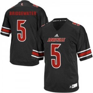 Adidas Teddy Bridgewater Louisville Cardinals No.5 - Black Football Jersey