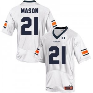Under Armour Tre Mason Auburn Tigers No.21 Youth - White Football Jersey