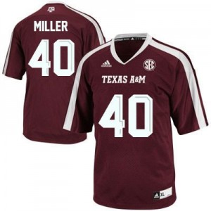 Adidas Von Miller Texas A&M Aggies No.40 - Maroon Red Football Jersey