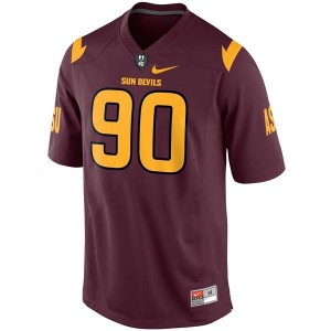 Nike Will Sutton Arizona State Sun Devils No.90 - Red Football Jersey