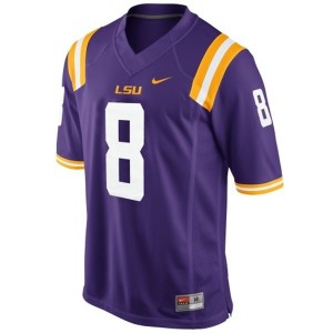 Nike Zach Mettenberger LSU Tigers No.8 Mesh - Purple Football Jersey