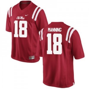 Nike Archie Manning Ole Miss Rebels No.18 - Red Football Jersey