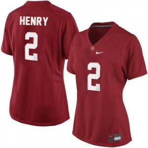 Nike Derrick Henry Alabama Crimson Tide No.2 Women - Crimson Red Football Jersey