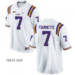 Nike Leonard Fournette LSU Tigers No.7 Youth - White Football Jersey