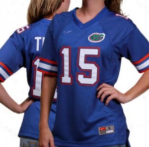 Nike Tim Tebow Florida Gators No.15 Women - Blue Football Jersey