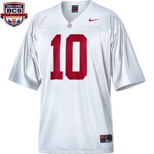 Nike A.J. McCarron Alabama Crimson Tide No.10 BCS Bowl Patch - White Football Jersey