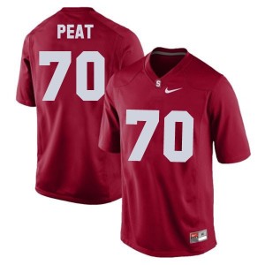 Nike Andrus Peat Stanford Cardinal No.70 - Red Football Jersey