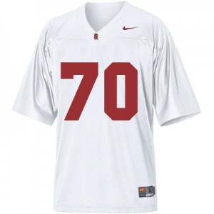 Nike Andrus Peat Stanford Cardinal No.70 - White Football Jersey