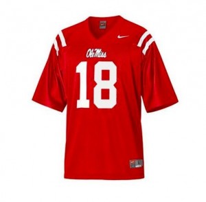 Nike Archie Manning Ole Miss Rebels No.18 Youth - Red Football Jersey