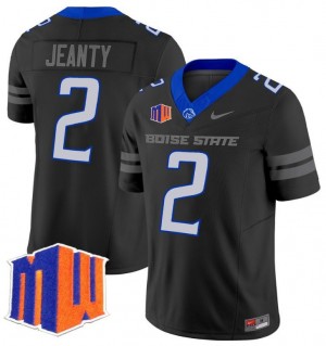 Nike Ashton Jeanty Boise State Broncos No.2 - Black Men Football Jersey