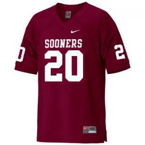 Nike Billy Sims Oklahoma Sooners No.20 - Crimson Red Football Jersey