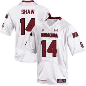 Under Armour Connor Shaw South Carolina Gamecocks No.14 Youth - White Football Jersey