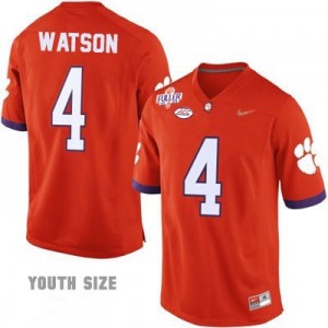 Nike Deshaun Watson No.4 Clemson 2016 Playoff - Orange - Youth Football Jersey