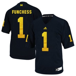 Adida Devin Funchess UMich Wolverines No.1 - Blue Football Jersey