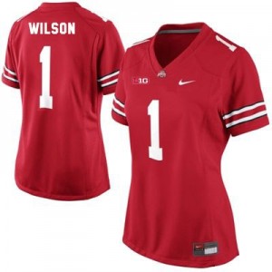 Nike Dontre Wilson Ohio State No.1 Women - Scarlet Red Football Jersey