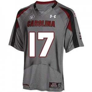 Under Armour Dylan Thompson South Carolina Gamecocks No.17 Youth - Gray Football Jersey