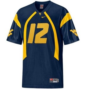 Nike Geno Smith West Virginia Mountaineers No.12 - Blue Football Jersey