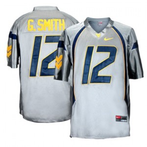 Nike Geno Smith West Virginia Mountaineers No.12 - Gray Football Jersey