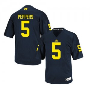 Adida Jabrill Peppers No.5 UMich Wolverines - Navy Football Jersey