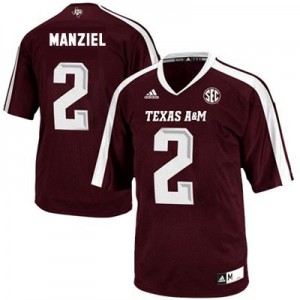 Adidas Johnny Manziel Texas A&M Aggies No.2 Youth - Maroon Red Football Jersey