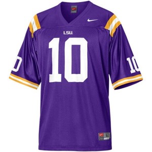 Nike Joseph Addai LSU Tigers No.10 Mesh - Purple Football Jersey