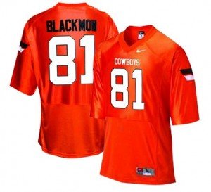 Nike Justin Blackmon Oklahoma State Cowboys No.81 - Orange Football Jersey