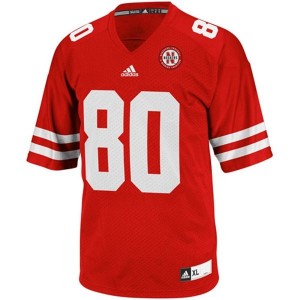 Adida Kenny Bell Nebraska Cornhuskers No.80 Youth - Red Football Jersey