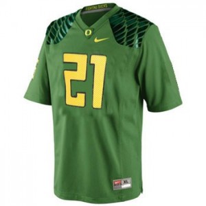 Nike LaMichael James Oregon Ducks No.21 - Apple Green Football Jersey
