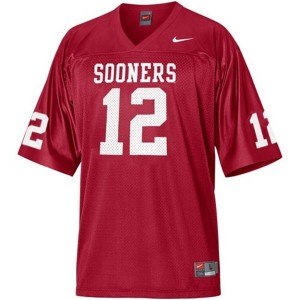 Nike Landry Jones Oklahoma Sooners No.12 - Crimson Red Football Jersey