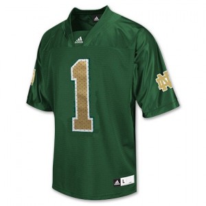 Adida Louis Nix III Notre Dame Fighting Irish No.1 - Green Football Jersey