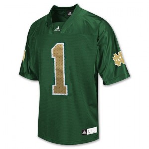 Adida Louis Nix III Notre Dame Fighting Irish No.1 - Green Football Jersey