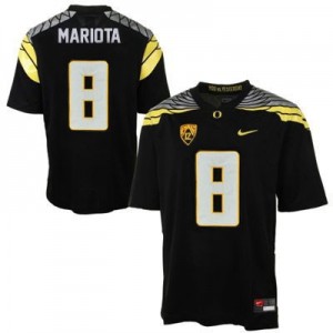 Nike Marcus Mariota Oregon Ducks 2014 No.8 Mach Speed - Black Football Jersey