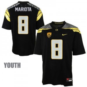 Nike Marcus Mariota Oregon Ducks 2014 No.8 Mach Speed Youth - Black Football Jersey