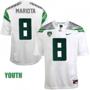 Nike Marcus Mariota Oregon Ducks 2014 No.8 Mach Speed Youth - White Football Jersey