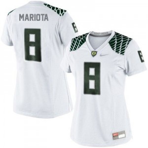 Nike Marcus Mariota Oregon Ducks No.8 Women - White Football Jersey