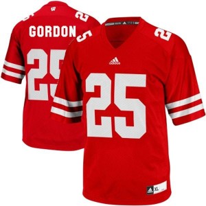 Adidas Melvin Gordon UW Badger No.25 Youth - Red Football Jersey