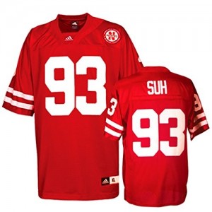 Adida Ndamukong Suh Nebraska Cornhuskers No.93 - Red Football Jersey