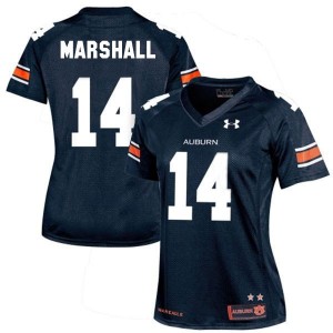 Under Armour Nick Marshall Auburn Tigers No.14 Women - Navy Blue Football Jersey