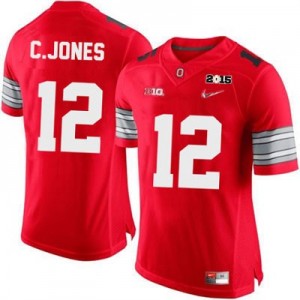 Nike Cardale Jones OSU No.12 Diamond Quest 2015 Patch College - Scarlet Football Jersey