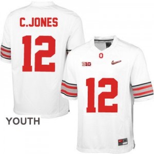 Nike Cardale Jones OSU No.12 Diamond Quest Playoff - White - Youth Football Jersey